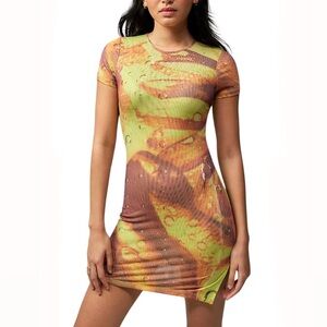 NWT Miaou x Urban Outfitters Billie Liquid Mini Dress